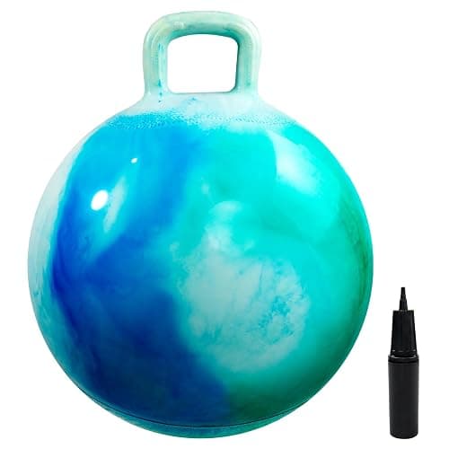 EVERICH TOY Hopper Ball, Clouds Hopping Toys for Kids, 18 Inch Bouncy Ball with Handle, Inflatable Bouncing Hoppity Hop Toys for Boys and Girls Gifts - Image 1