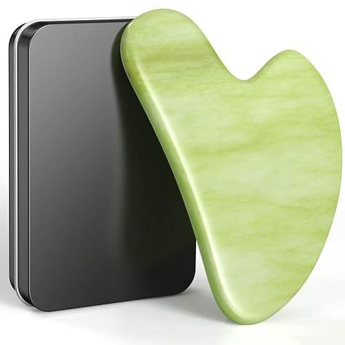 Gua Sha Facial Tools, Natural Jade Stone Guasha Tool for Face Acupuncture Therapy Trigger Point Treatment, Gua Sha Scraping Massage Tool - Image 1