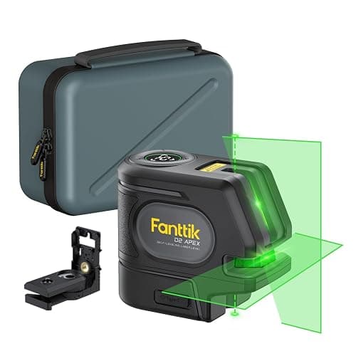 Fanttik D2 APEX Laser Level with Plumb Points, 100 ft Self-Leveling Green Cross Line Laser with LED Display, 170° Horizontal Wide Angle, Magnetic Bracket, for Picture Hanging and Home Improvement - Image 1