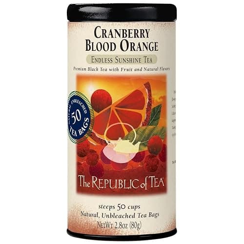 The Republic of Tea - Cranberry Blood Orange Black Tea, Tin of 50 Tea Bags - Image 1