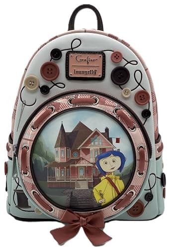 Loungefly Coraline Garden Party Mini Backpack – Officially Licensed, Faux Leather, Zippered Pockets - Image 1