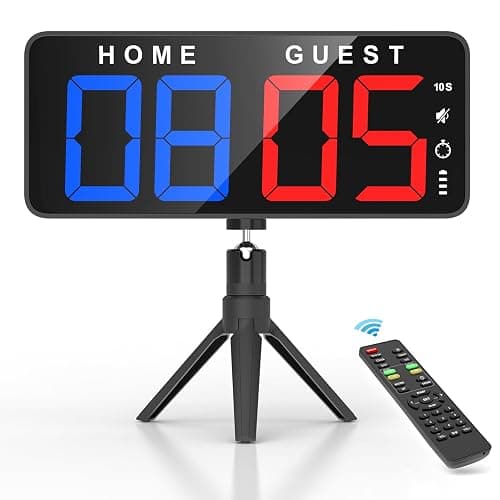 ANJANK 11’’ Large Digital LED Scoreboard Electronic Score Keeper Clock, Countdown/up, with Powerful Battery, 4 Mounting Options, for Corn Hole/Ping Pong/Basketball Sports, Gym, Indoor & Outdoor Games - Image 1