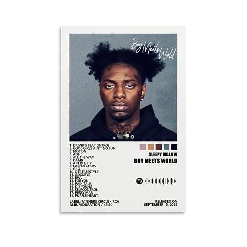 MOMYO Rapper Sleepy Hallow Poster Boy Meets World Music Album Cover Posters for Room Aesthetic Canvas Wall Art Bedroom Decor 16x24inch(40x60cm) - Image 1
