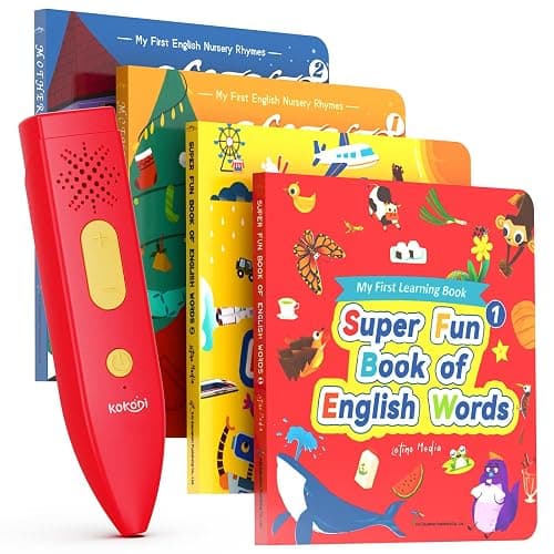 KOKODI Talking Pen Books Sets, Autism Sensory Games, Interactive Audio Sound Books Kids Learning Electronic Toys for Toddlers Kids, Early Educational Gifts Birthday Gifts for Boys Girls Age 2 3 4 5 - Image 1