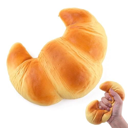 Anboor Slow Rising Squishies Toys for Kids Bread Squishys Foam Food Croissant Jumbo Big Stress Squishes Cute Giant Squeeze Toy - Image 1