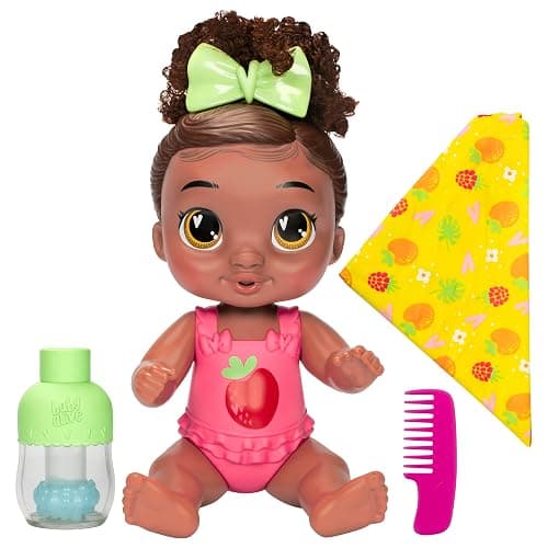 Baby Alive Shampoo Snuggle Berry Boo Black Hair 11 Inch Water Baby Doll Playset, Toys for 3 Year Old Girls & Boys & Up - Image 1