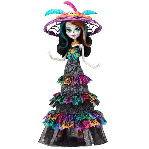 Monster High Doll, Skelita Calaveras Día De Muertos 2024 Howliday Collectible with La Catrina Hat, Papel Picado Dress, and Displayable Packaging - Image 1