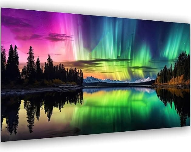 Northern Lights Diamond Painting Kits for Adults,5D Large Size Northern Lights Diamond Art for Adult Beginners, Full Drill Aurora Crafts Gem Art Painting for Home Wall Decor 27.6x15.8in - Image 1