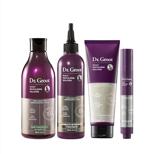 Dr. Groot Thickening Serum, Shampoo, Conditioner, and Scalp Treatment Set for Hair Loss – Clinical Results with Biotin and Rosemary for Hair Thinning, Shedding, Scalp Repair and Treatment - Image 1