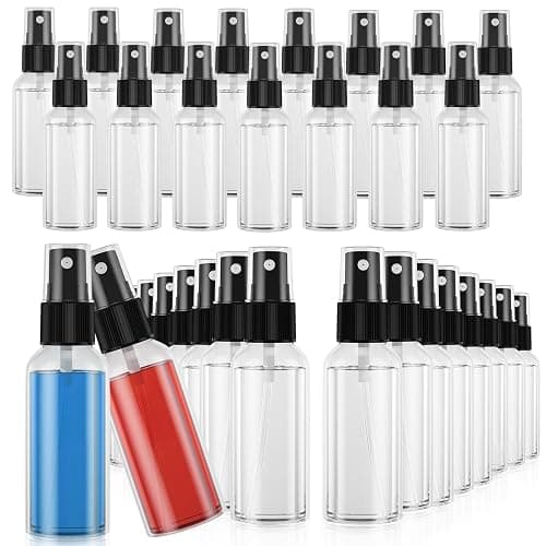 EPHECH 50PCS Small Spray Bottle, 3.4oz/100ml Travel Spray Bottle Clear Fine Mist Plastic Empty Refillable Spray Bottles for Skin Care, Hair Care, Plant Care & Home Cleaning - Image 1