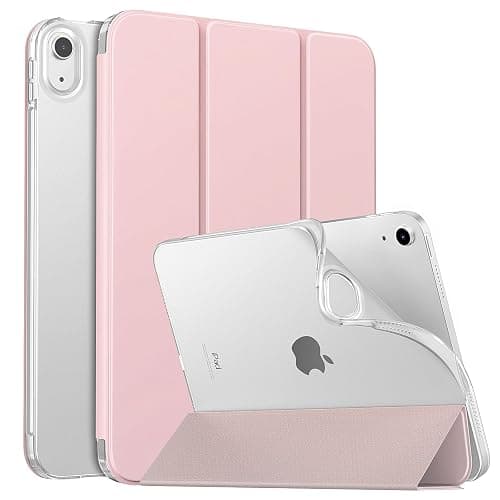 MoKo Case for New iPad (A16) 11th Generation 2025/ 10th Generation 2022, iPad 11 inch/ 10.9 inch Case with Soft TPU Translucent Frosted Back Cover, Auto Wake/Sleep, Support Touch ID,Light Pink - Image 1