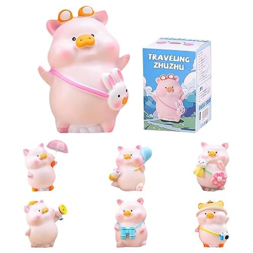 Popobox Pig Travel Series Blind Box Figures, Random Design Action Figures Collectible Toys for Birthday Gift, Home Decorations, Single Box - Image 1