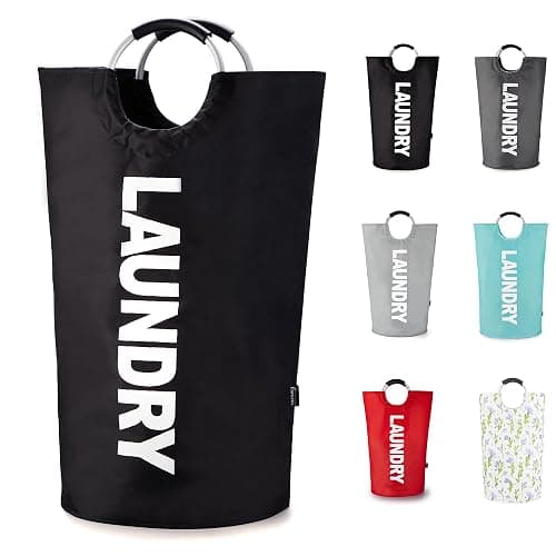 Caroeas 90L Laundry Basket (13 Colors), Waterproof Laundry Hamper, Laundry Bag with Padded Handles, Clothes Hamper Stands Up Well, Collapsible Laundry Basket Easy Storage - Image 1