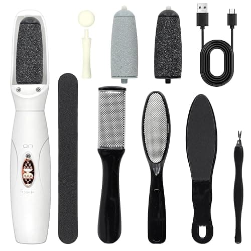 Ninnyi Electric File Hard Dry Skin Remover Foot, USB Rechargeable Waterproof Callus Remover for Feet Cracked Heels Calluses Dead - Image 1