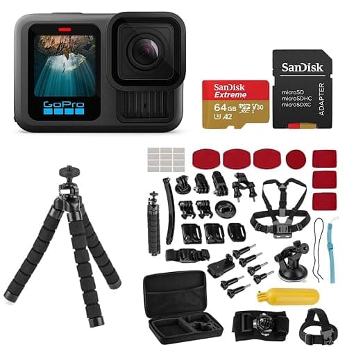 ⭐️⭐️GoPro HERO13 Black - Waterproof Action Camera with 5.3K60 Video, 27MP Photo, Bundle with Froggi Extreme Sport 47-pc Accessories Kit, 64GB microSD Card (HERO13 Black) - Image 1