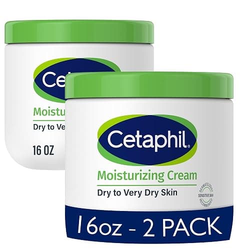 Cetaphil Moisturizing Cream, Dry Sensitive Skin, Fragrance Free, 16oz 2Pk | 2-pack value, face and body hydration, non-comedogenic, fragrance free, dermatologist recommended, very dry sensitive skin - Image 1