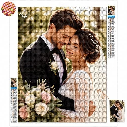 JIARUICHUAN Diamond Art Kits for Adults, Personalized Custom Diamond Painting from Photo, 5D Full Drill DIY Diamond Art Kit, Create Your Own Picture, Home Decor Gift (11.8x15.7in/30x40cm) - Image 1