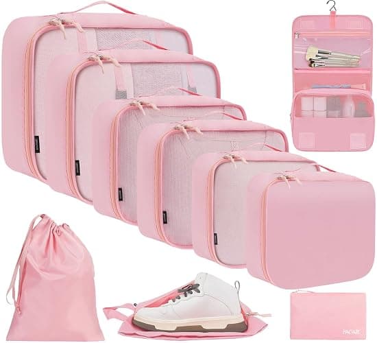 BAGAIL 6 Set/8 Set/10 Set Packing Cubes Various Sizes Packing Organizer for Travel Accessories Luggage Carry On Suitcase - Image 1