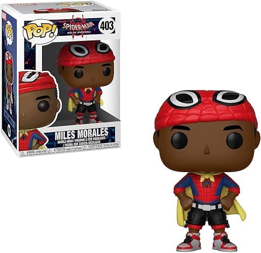 Funko Pop Marvel: Animated Spider-Man Movie Mile Morales with Cape Collectible Figure, Multicolor (33976) - Image 1