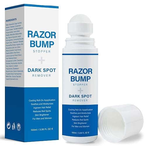 Razor Bump Stopper with Ingrown Hair Treatment: Razor Bumps Treatment for Men and Women, After Shave Solution for Ingrown Hairs and Razor Burns, Roll on Applicator - 3.38 Fl Oz - Image 1