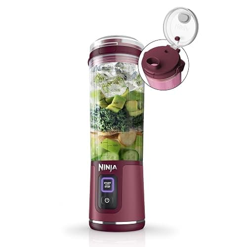 Ninja Blast Portable Blender, Cordless, 18oz Vessel, Cranberry Red, BC151CR | USB-C rechargeable, cordless blending anywhere. BlastBlade crushes ice & frozen fruit. Leakproof sip lid, dishwasher safe. - Image 1