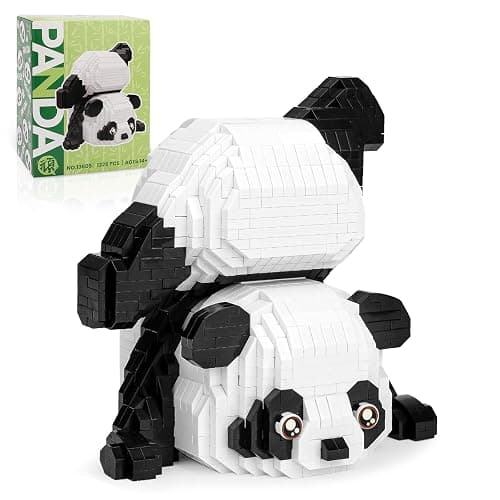 Cute Panda Mini Building Blocks Sets for Goodie Bags, Not Compatible with Lego Animals, 1325 PCS Micro Mini Building Toy Bricks for Adults, Party Favors for Boys Girls 14+ - Image 1