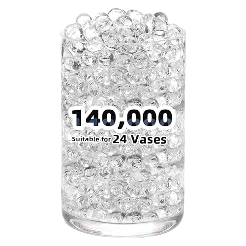 FALAMON 140,000 Clear Beads for Vases, Transparent Vase Filler, Christmas Decoration, Wedding Centerpiece, Floating Candles, Floral Decoration - Image 1