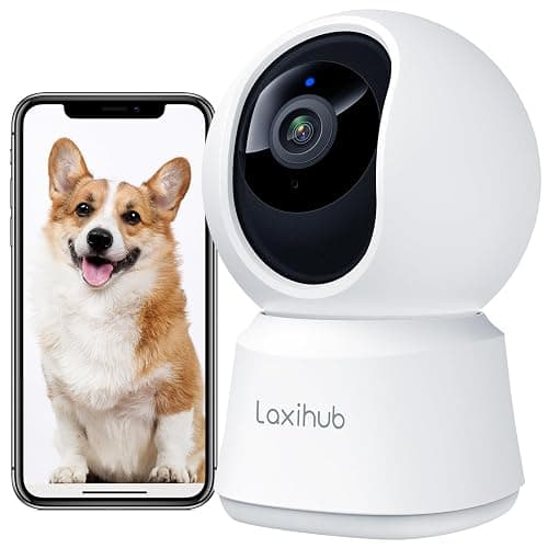 360° View 2K Pet Camera with Phone App, Indoor Security Camera, P2T Baby Monitor, Pan/Tilt, Motion & Sound Detection, Night Vision,Two-Way Audio, Works with Alexa - Image 1
