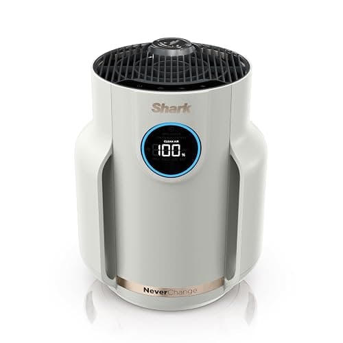 Shark Air Purifier for Home, NeverChange Compact Pro, for Bedroom, Nursery, Home Office, Dorm, HEPA-Exceeding Filter, Captures Pollutants, Pet Dander, Dust, Odor, Smoke, and More, HP072, Dove - Image 1