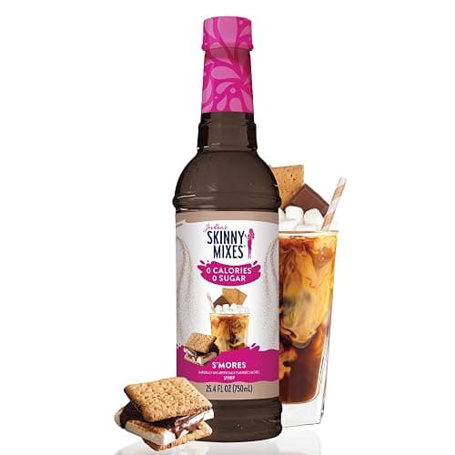 Jordan’s Skinny Mixes Sugar Free Coffee Syrup, S'mores Coffee Flavoring Syrup, Zero Calorie Drink Mix for Lattes, Baking or Protein Shake, Dairy & Gluten Free, Kosher, 25.4 Fl Oz - Image 1