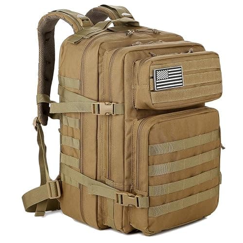 QT&QY 45L Military Tactical Backpacks Molle Army Assault Pack 3 Day Bug Out Bag Hiking Treeking Rucksack… - Image 1