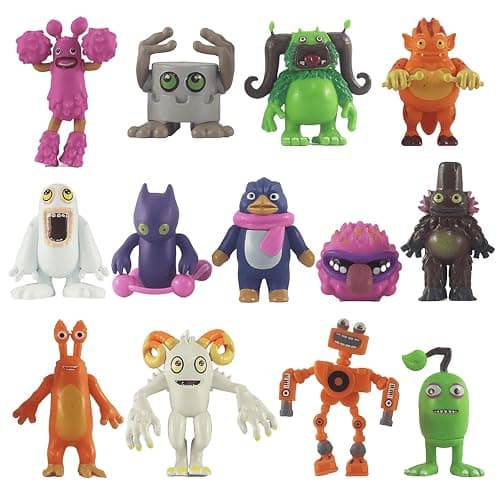 Singing Monsters Toys Set - 13pcs Mini Action Figures Playset, Wubbox Noggin Toe Jammer, Perfect Birthday for Boys & Girls Age 6+, Collectible Decoration for Kids - Image 1