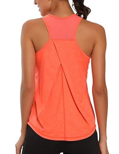 Aeuui Womens Workout Tops for Women Racerback Tank Tops Mesh Yoga Shirts Athletic Running Tank Tops Sleeveless Gym Clothes - Image 1