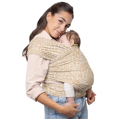 Boba Baby Wrap Carrier – Original Baby Sling Carrier for Newborns (7–35 lbs), Soft, Secure, Hands-Free & Ergonomic, Ideal for Comfortable Bonding, New Parents (Sand Leopard) - Image 1