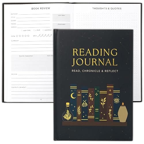 Beautiful Reading Journal for Book Lovers - Sturdy Hard Cover Journal Makes a Great Gift for Readers - The Perfect Tracker with Reading Log & Review Pages For Keeping Notes on Your Favorite Books - Image 1