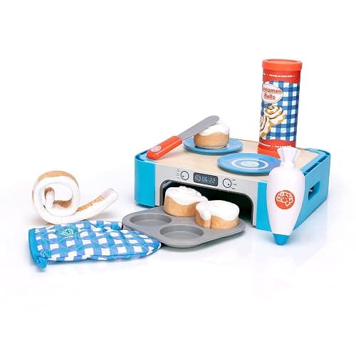 Fat Brain Toys Pretendables Cinnamon Roll Set, Pretend Play Food Sets for Kids Kitchen, Imaginative Play Kitchen Food for Ages 3 to 7 - Image 1