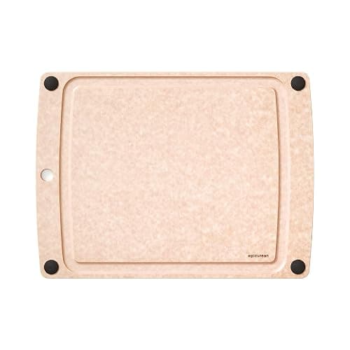 Epicurean All-In-One Cutting Board with Non-Slip Feet and Juice Groove, 17.5" × 13", Natural/Black - Image 1