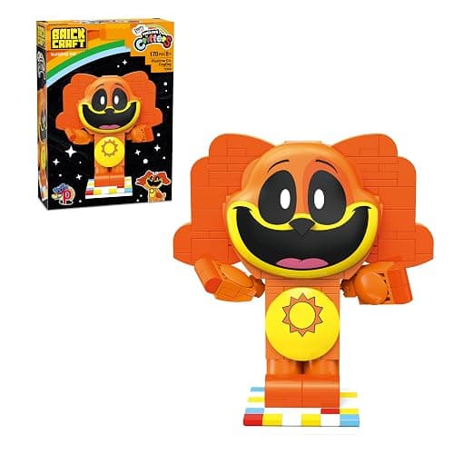 Brickcraft Poppy Playtime Dogday Smiling Critters Building Set, 170 Piece Posable Orange Dog Figure with Sun Medallion, Collectible Indie Horror Game Building Toys Gift for Boys & Girls Ages 8 and Up - Image 1