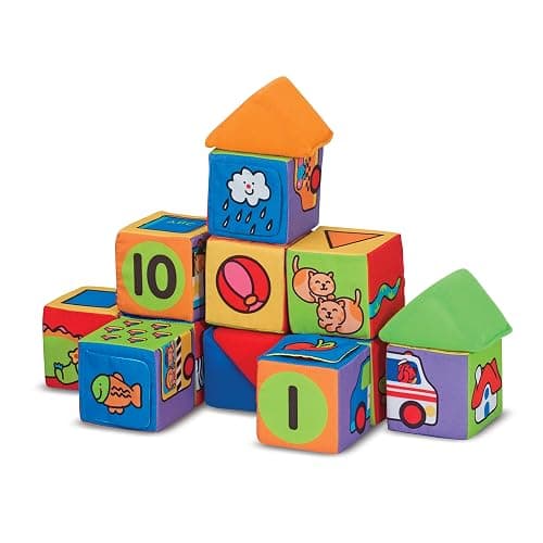 Melissa & Doug K's Kids Match and Build Soft Blocks Set - Image 1