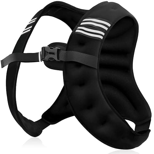 NATURELUX Weighted Vest Men or Women - 5/10/15/20/25/30lbs Weights with Reflective Stripe, Weighted Vest for Workout Equipment for Strength Training Running - Walking Weight Loss - Image 1