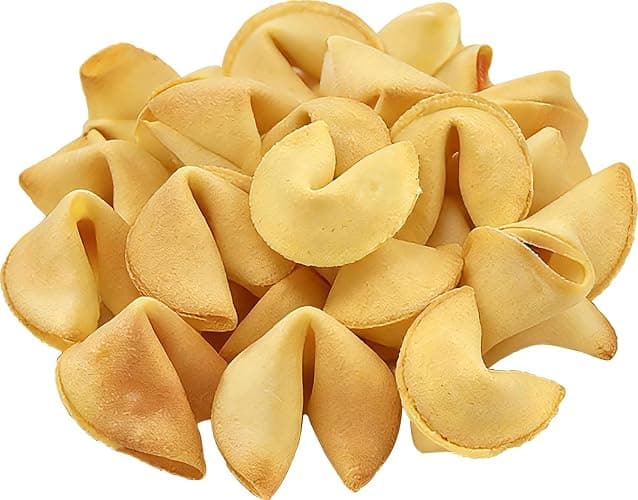 Soeos Fortune Cookies, Approx 48 Count, Vanilla Flavor, Fortune Cookies Individually Wrapped Bulk, Individually Packed Crisp Cookies with Fun, Traditional Chinese New Year Fortune Cookie - Image 1