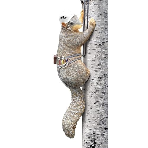WHAT ON EARTH Climbing Squirrel Figurine - Garden Decor for Outside, Yard Art Squirrel Gifts, Funny Tree Climber Statue Outdoor Decor - Image 1