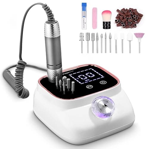 UIHOL 45,000RPM Ponceuse pour Ongles Professionnelle, Lime A Ongle Electrique, Ponceuse Ongles Set, Ensemble d’accessoires Kit avec Manucure Pédicure, pour Salon, Usage Maison, Or Rose - Image 1