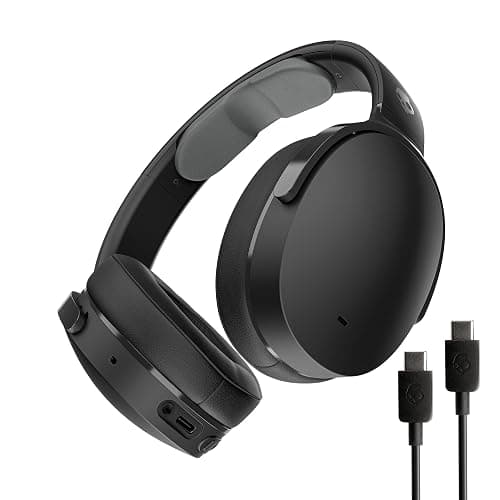 Skullcandy Hesh Evo Wireless Over-Ear Bluetooth Headphones with Extra USB-C Charging Cable, Noise Isolating, 36 Hours Battery, Foldable Lightweight Design, Microphone for iPhone Android - True Black - Image 1