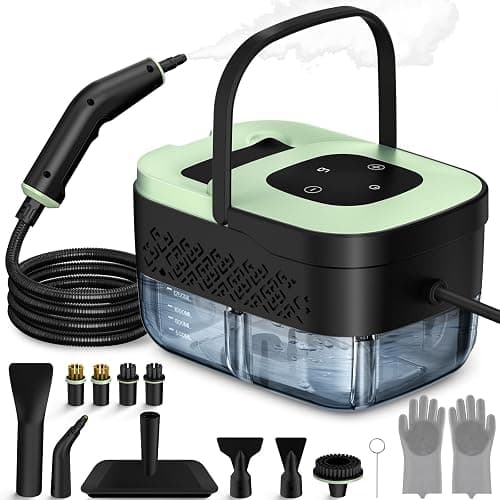 Steam Cleaner, Portable Steamer for Cleaning with 16pcs Accessories, 6-Level Adjustable and 15s Heat-Up, Handheld Steam Cleaner for Home, Tile, Dirt, Grout, Grease, Car Detailing - Image 1