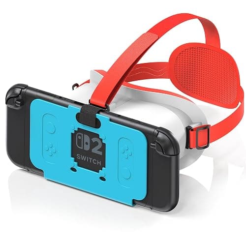 VR Headset for Nintendo Switch 2 (2025), Switch 2 Virtual Reality VR Glasses with Adjustable HD Lenses and Comfortable Head Strap, Labo VR Kit 3D Goggles for Switch 2 Accessories, White&Blue - Image 1