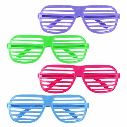 Super Z Outlet 12 Pairs of Plastic Shutter Glasses Shades Sunglasses Eyewear Party Props Assorted Colors - Image 1