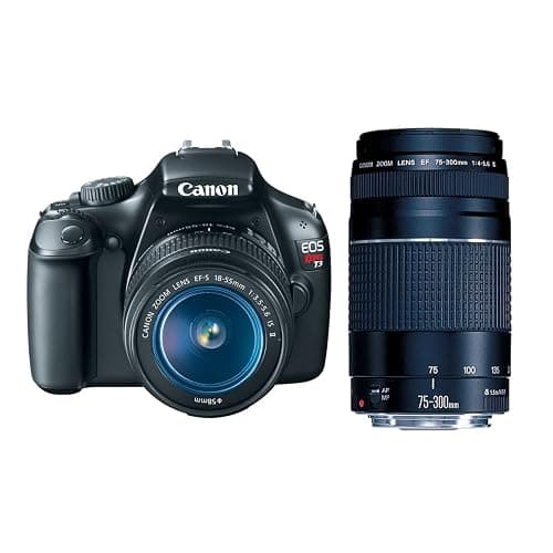 Canon EOS Rebel T3 12.2 MP CMOS Digital SLR with 18-55mm IS II Lens + Canon EF 75-300mm f/4-5.6 III Telephoto Zoom Lens - Image 1
