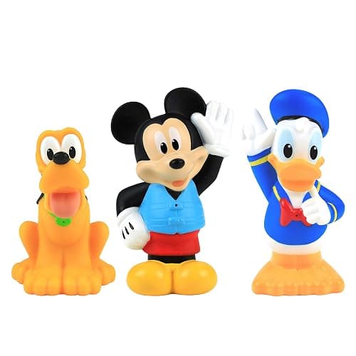 Disney Junior Mickey Mouse Bath Toy Set, Includes Mickey Mouse, Donald Duck, and Pluto Water Toys, Kids Toys for Ages 3 Up by Just Play - Image 1