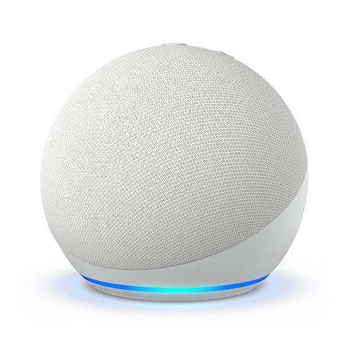 Amazon Echo Dot (newest model), Vibrant sounding Alexa speaker, Great for bedrooms, dining rooms and offices, Glacier White - Image 1